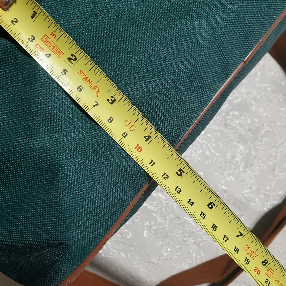 VINTAGE RALPH LAUREN GREEN CANVAS TRAVEL CROSS BODY SHOULDER COMPUTER BAG